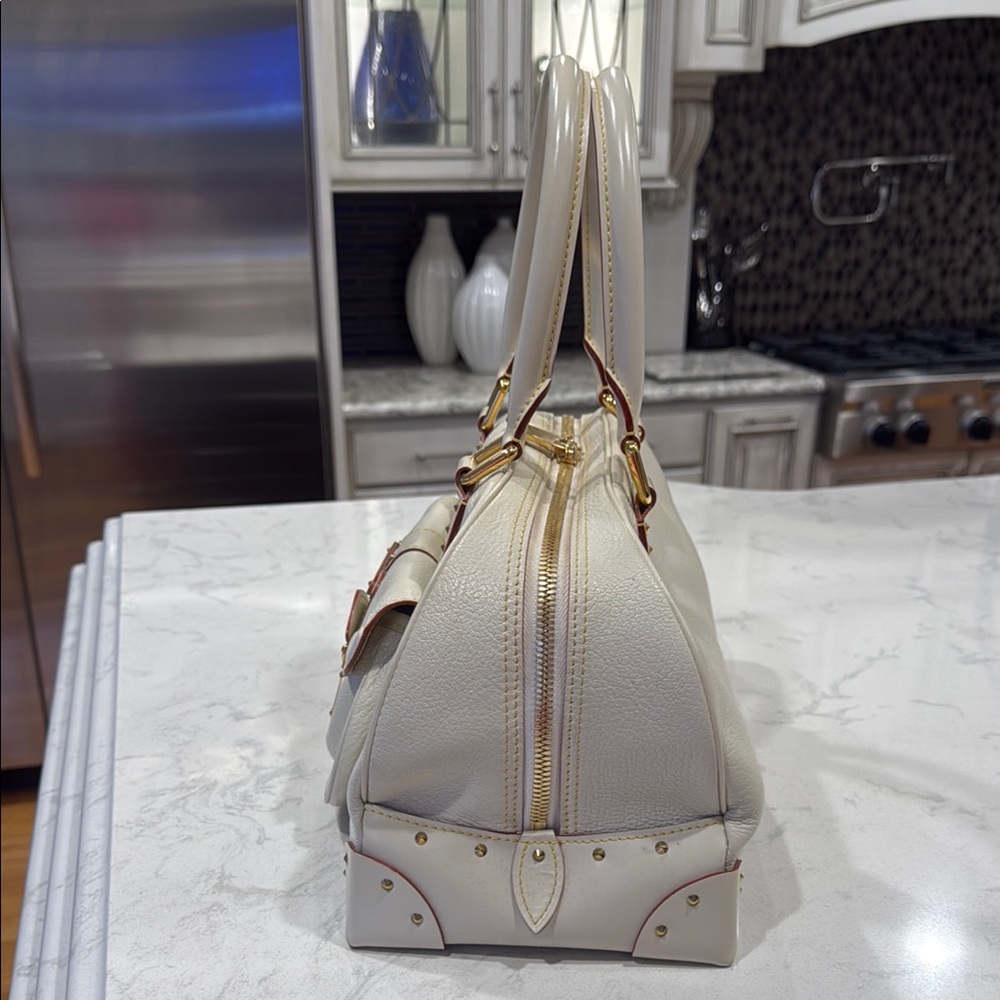 Louis Vuitton Le Superbe Suhali Goatskin Leather Ivory Purse Stunning - Picture 5 of 10